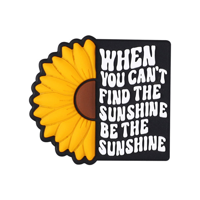 Wholesale 20pcs cartoon highland cow silicone beads diy suit mix food grade  sunflower silicone beads