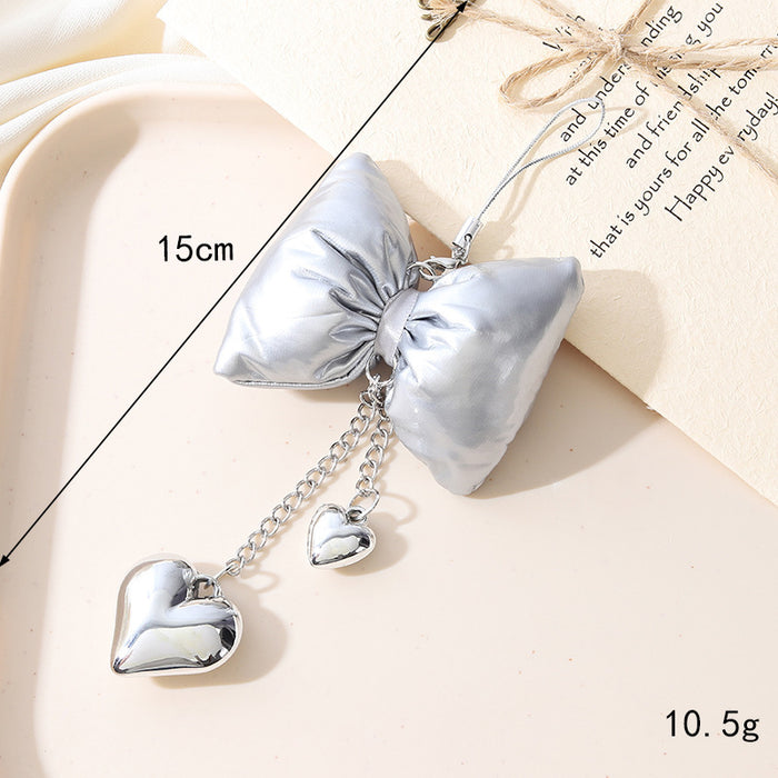 Wholesale Cute leather bow heart keychains