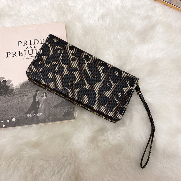 Wholesale New Leopard Print Retro Long Wrist Wallet Fashionable All-match Small Bag Wallet JDC-WT-SC004