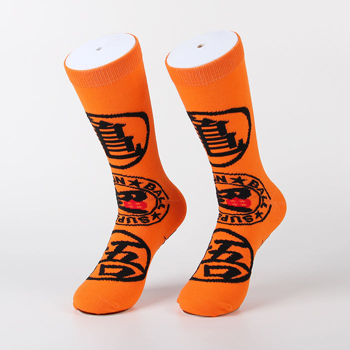 Wholesale Leisure sports jacquard youth women's cotton couple mid tube socks men's trendy socks long socks