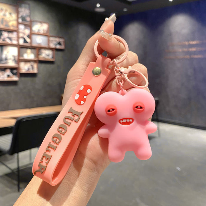 Wholesale Funny cute tooth monster cartoon keychain tooth monster pendant