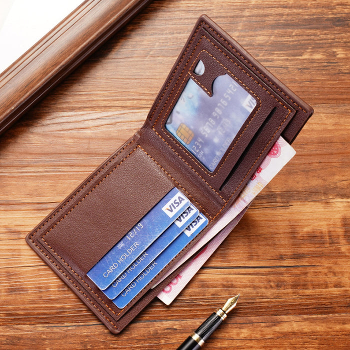 Wholesale Men's Wallet with Multiple Card Slots Thin Horizontal Design JDC-WT-PC002