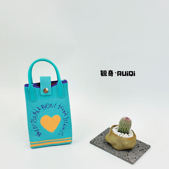 Wholesale Cute Cartoon Knitted Mobile Phone Bag  Easiest for Match Shoulder Bag Coin Crossbody Portable