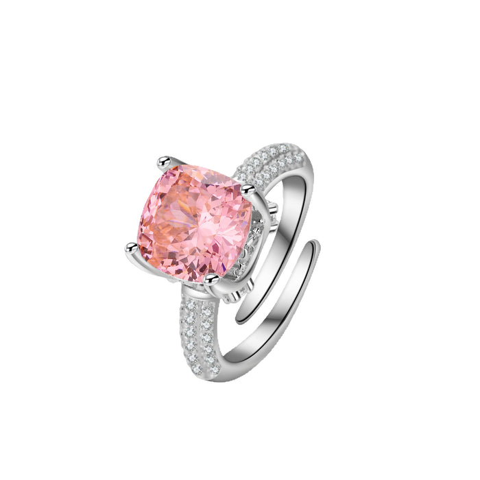 Wholesale Light luxury zircon colored gemstone ring