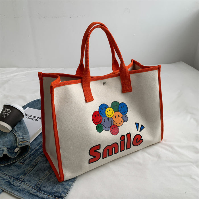 Wholesale Canvas Simple Casual Tote Bag  JDC-HB-YuanDuo018