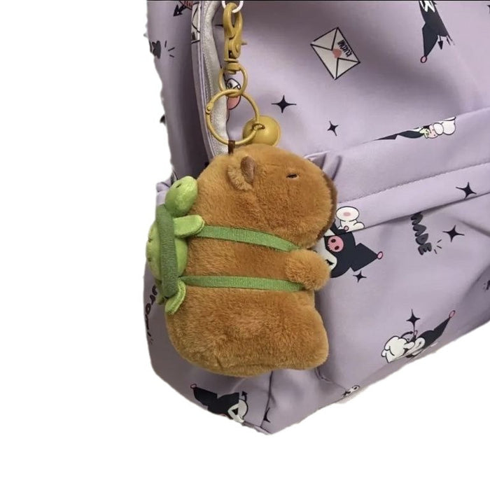 Wholesale Capybara Doll Anti-loss Keychain Pendant Cyber-famous Capybara  Cute Pendant Cute Bag Doll Machine Doll