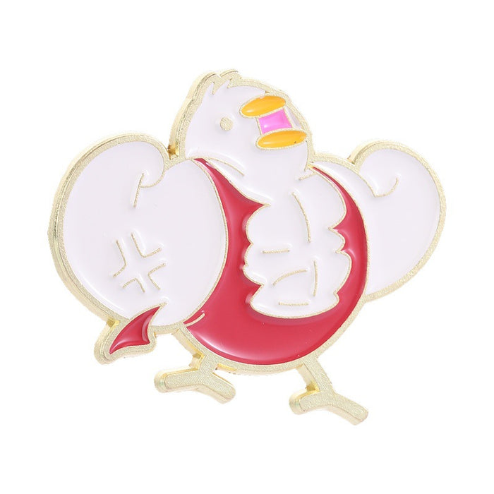 Wholesale Zinc Alloy Enamel Funny Duck Brooch Pin Cartoon Animal Badge Cute Fashion Accessory