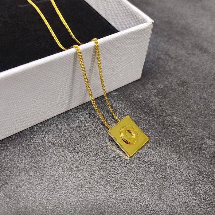 Wholesale Letter necklace gold plated clavicle chain