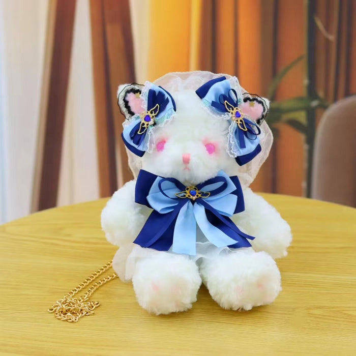 Wholesale Cute  plush toy Lolita hand-made bear bag