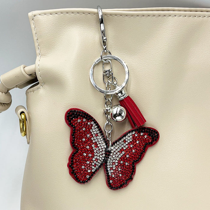 Wholesale Rhinestone-Embellished Butterfly Keychain