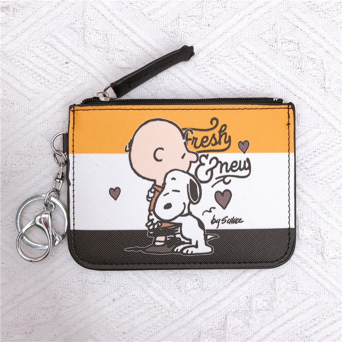 Wholesale PU Cartoon Printing with Key Ring Card Holder Coin Purse JDC-WT-YaLL020