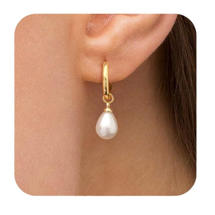 Wholesale Teardrop Pearl Dangle Earrings — Premium Stainless Steel Jewelry
