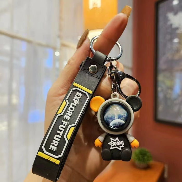 Wholesale Starry Sky Rabbit Astronaut Keychain Key Chain Pendant Couple Bag Pendant Gift