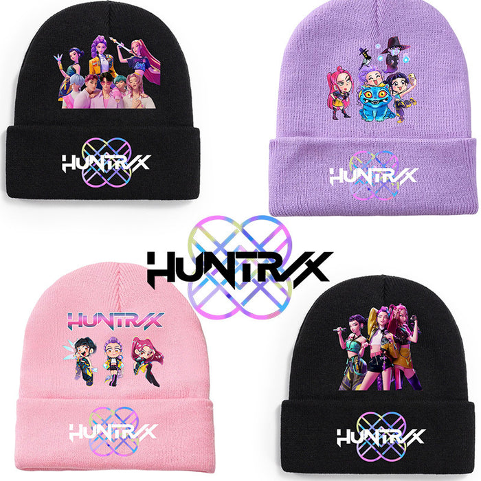 Wholesale Kpop Printed Knit Hat Fleece Hat