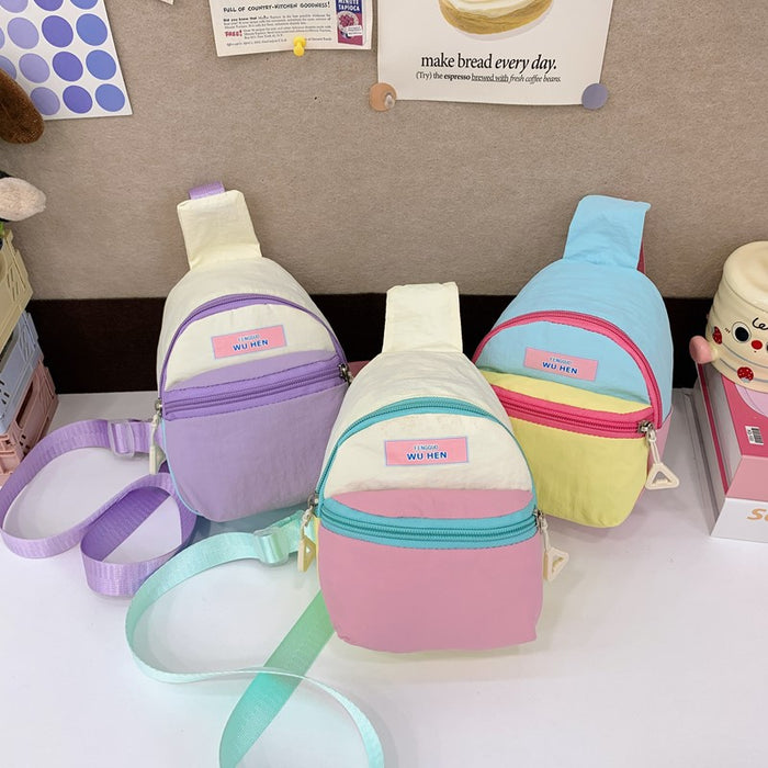 Wholesale Dopamine Travel Mini Mobile Phone Bag,  Small School Bag,  Contrasting Color Cross-Body Bag for Outings,  Versatile Daily Use Bag