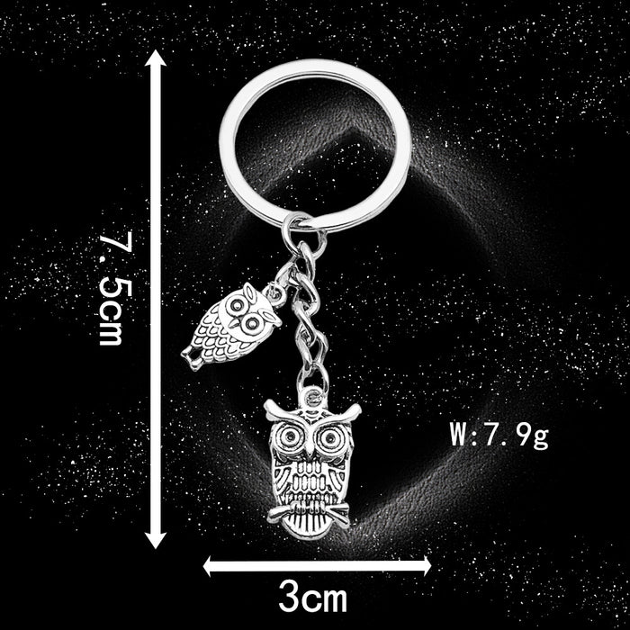 Wholesale Antique silver enamel metal keychain