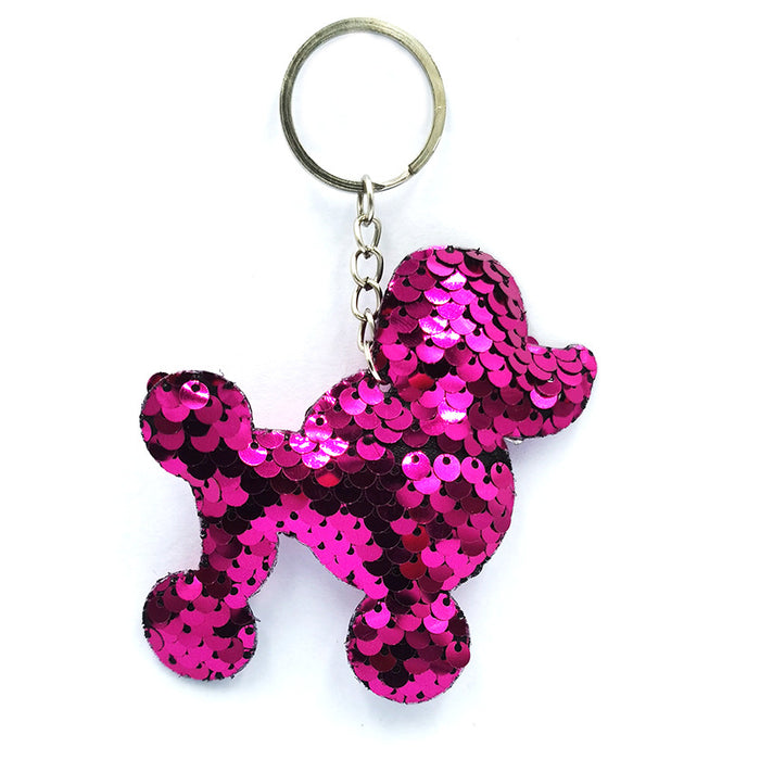 Wholesale Reflective Shiny Animal Plant Keychain PET Sequins Fashion Bag Car Pendant DIY Clothing Accessories JDC-KC-QS001