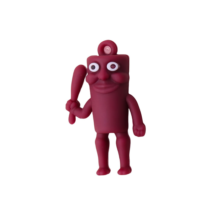 Wholesale Mini keychain abstract shape wooden stick figure backpack pendant