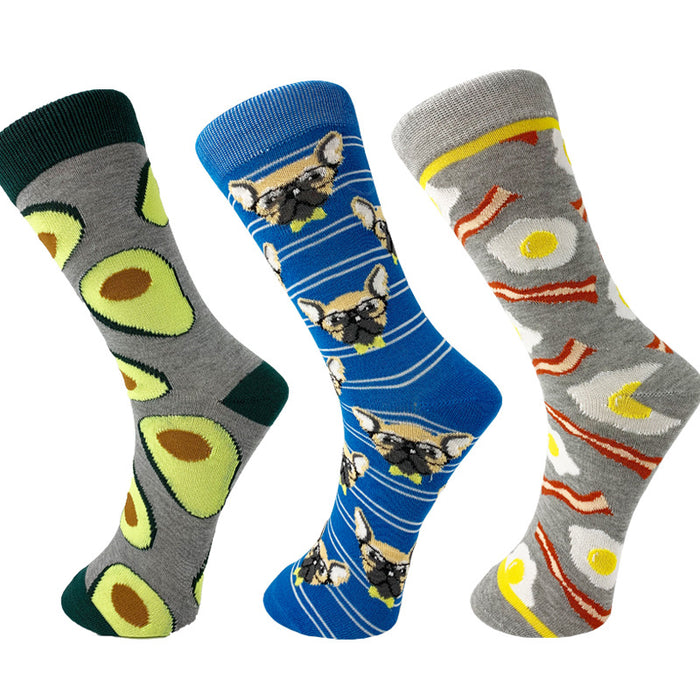 Wholesale Animal Series Cartoon Men's Middle Socks JDC-SK-YiYan079