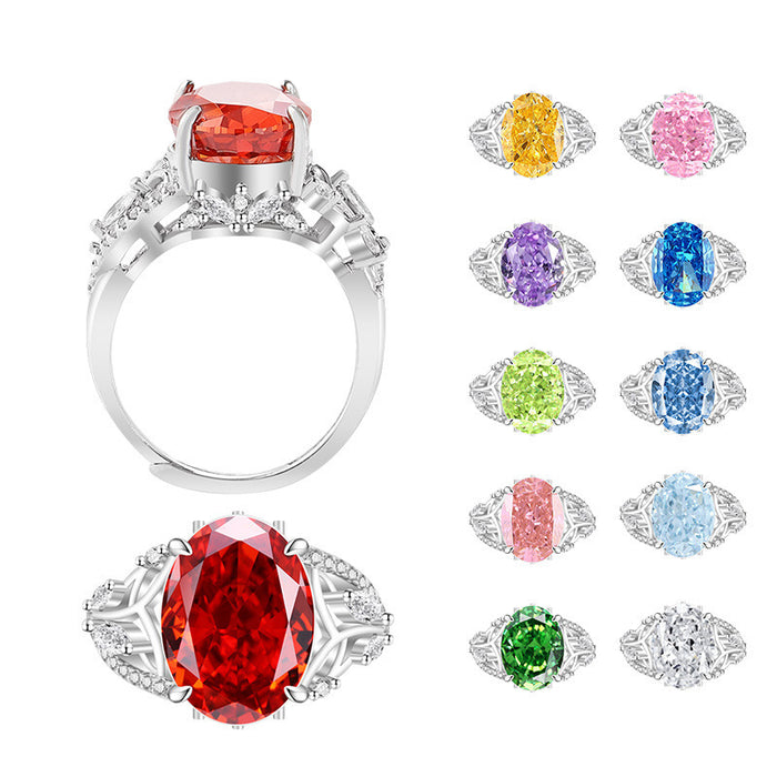 Wholesale Ice Flower Cut Floral Fairy Ring Real Gold Plated Copper White CZ Geometric Everyday Jewelry