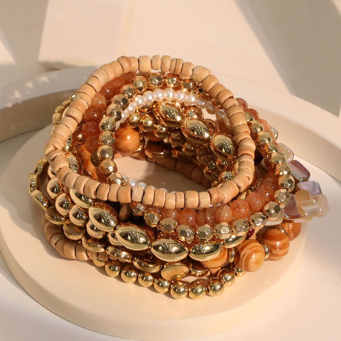 Wholesale 12 Bohemian Handmade Bracelet Set JDC-BT-Gute001