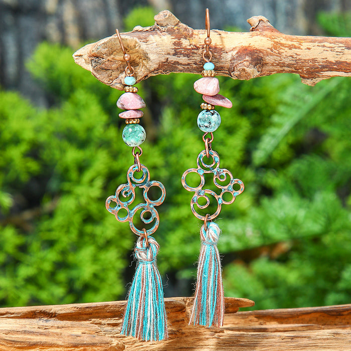 Wholesale Bohemian Vintage Tassel Earring Set Ethnic Style Fashion Accessory MOQ≥2