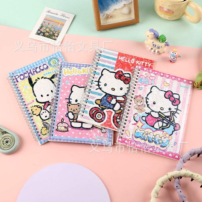 Wholesale 4pcs Cartoon A5 Spiral Creative Daily Notebook