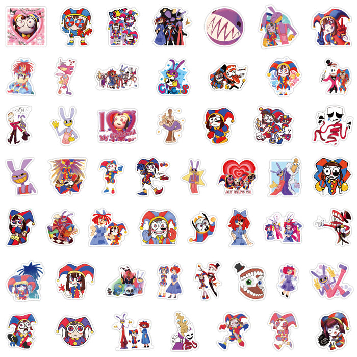 Wholesale 50pcs Circus stickers,  guitar,  notebook,  water cup stickers