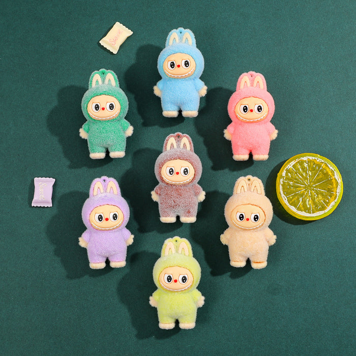 Wholesale Creative cute flocked silicone refrigerator magnet