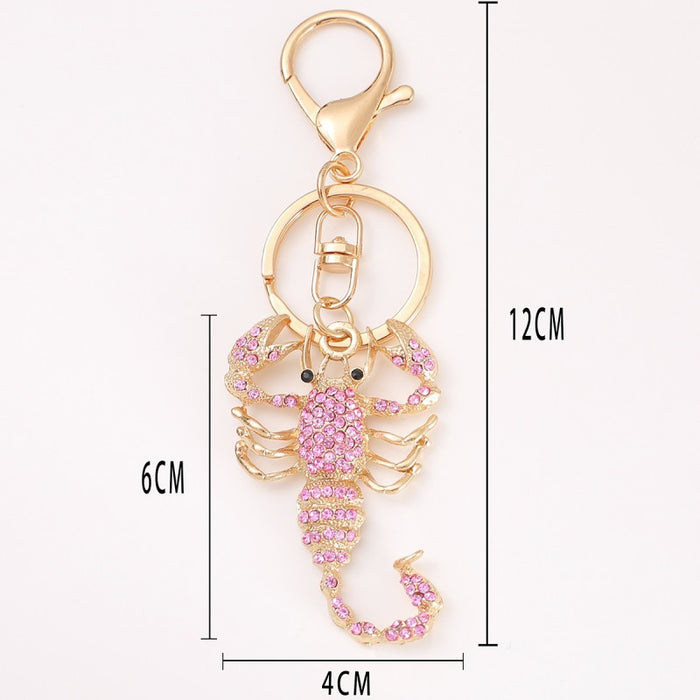 Wholesale Chic Rhinestone Keychain Zinc Alloy Bag Charm Gift