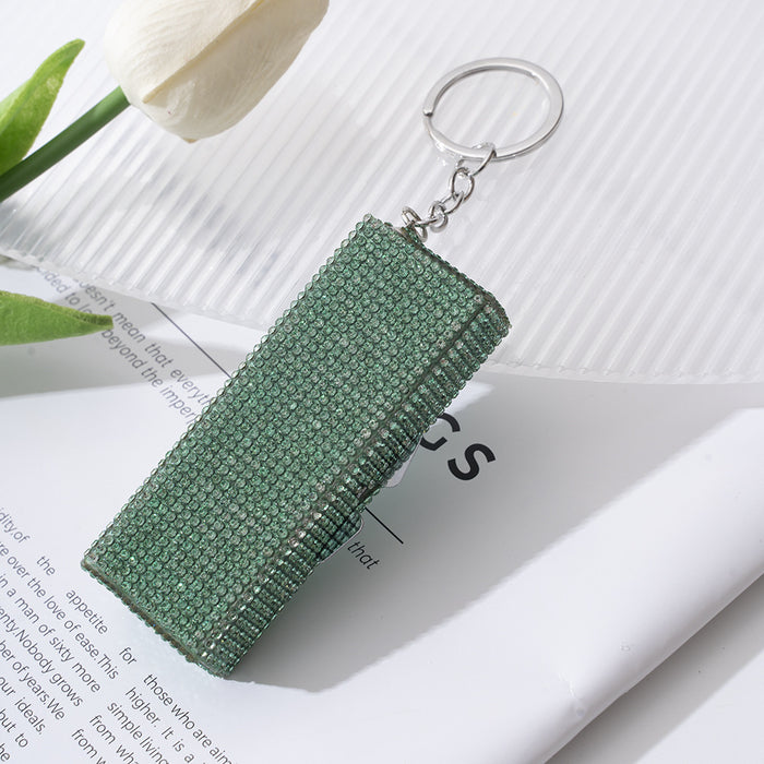 Wholesale Diamond-studded Aluminum Alloy Small Medicine Box Keychain JDC-KC-ZY018