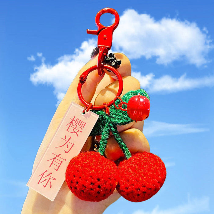 Wholesale Cute yarn crochet car keychain bag pendant