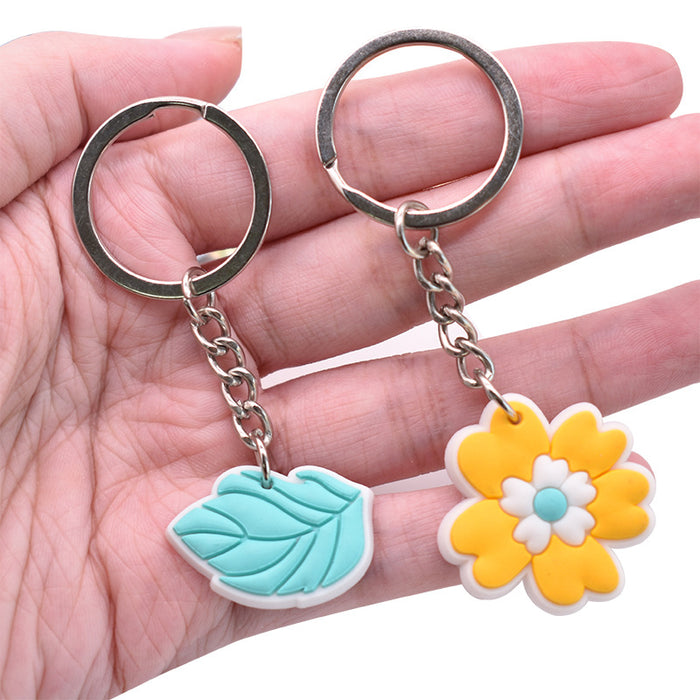 Wholesale 100 PCS key ring PVC soft glue pendant schoolbag pendant cartoon  jewelry  key chain