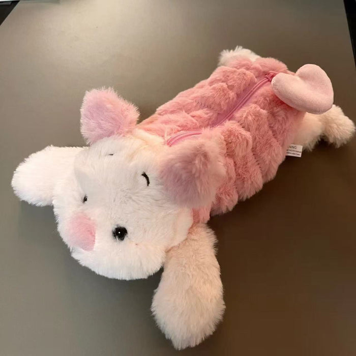 Wholesale Funny Animal  Doll Pencil Case Plush Stationery Storage Bag