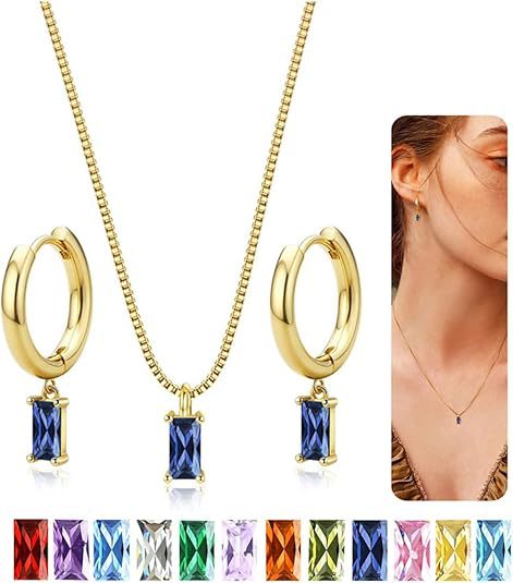 Wholesale Simple retro high-end gold plated earrings with a temperament of green square zirconia earrings