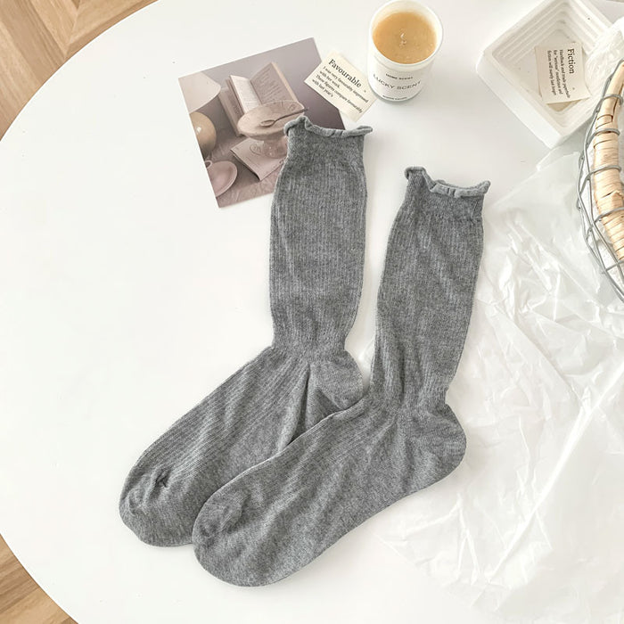 Wholesale Socks, middle tube, stacked socks, thin mesh, breathable