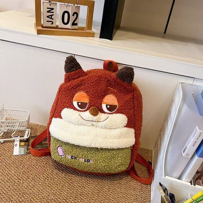 Wholesale Cartoon Fox Rabbit Plush Backpack Bags Large Capacity