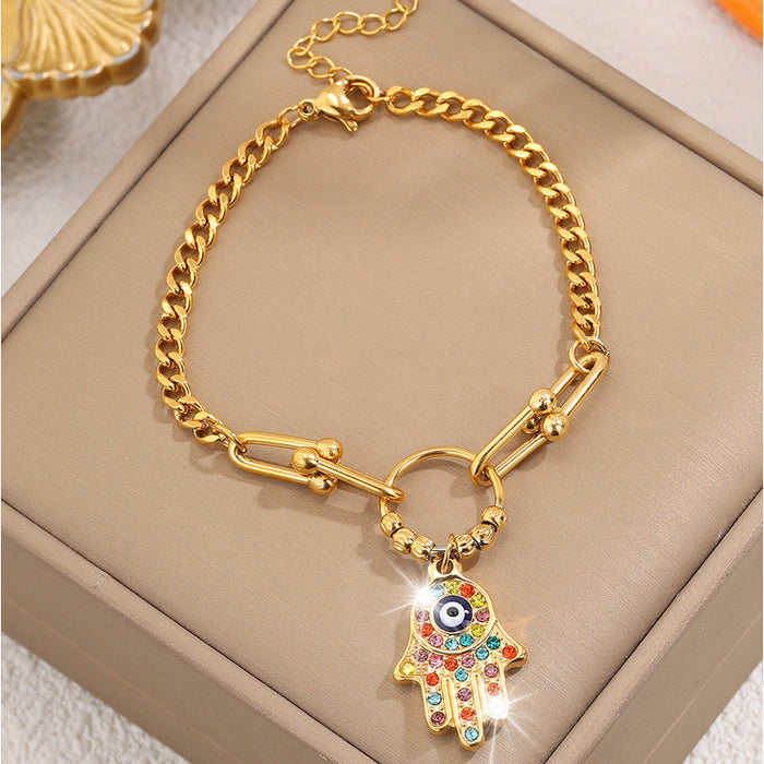 Wholesale Titanium Steel Bracelet Devil's Eye Palm Bracelet High Grade Stainless Steel Bracelet