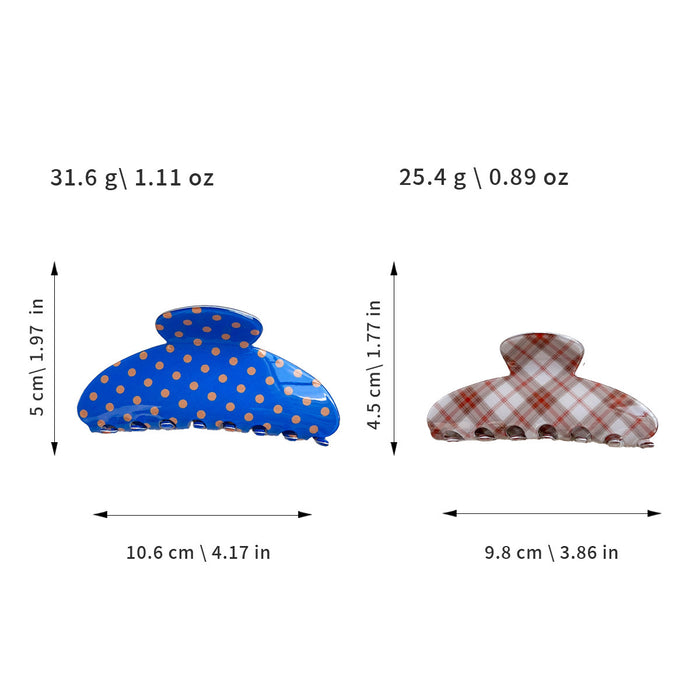 Wholesale Korean Style Polka Dot Flower Claw Clip PVC Hair Accessory for Women Boutique Gift