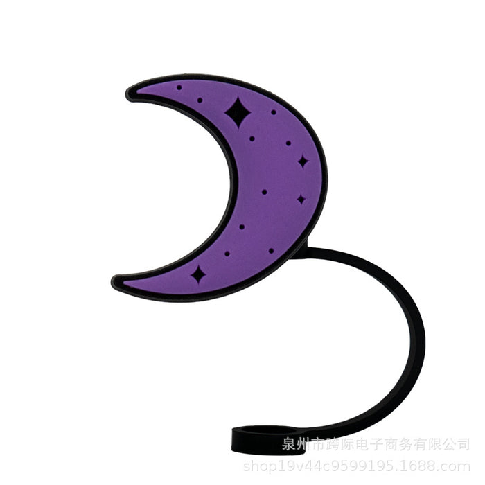 Wholesale New straw cover silicone dust cap plug magic fun cartoon straw cap anime straw accessories