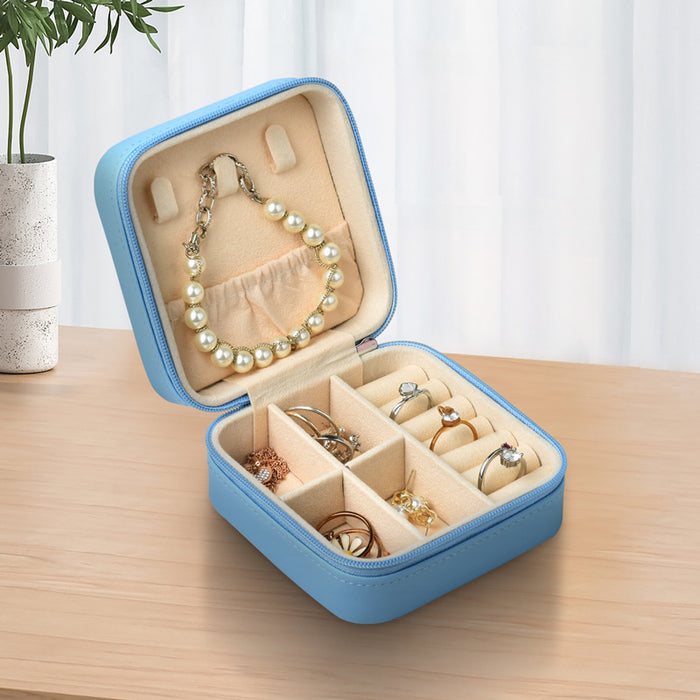 Wholesale Simple Mini Jewelry Storage Box Travel Portable Jewelry Box Small Ring Bag Ornament Box JDC-SB-ZX002