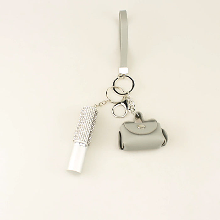 Wholesale Coin Purse with Diamond 5ml Perfume Spray Empty Bottle Plastic Keychain JDC-KC-TouMS055