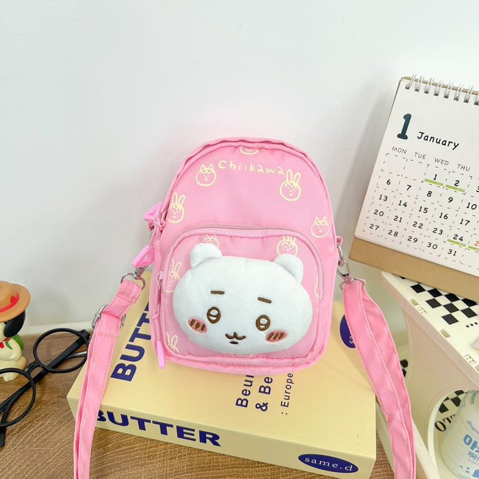 Wholesale Cute cartoon embroidered plush bag, single shoulder crossbody bag, transparent backpack wholesale