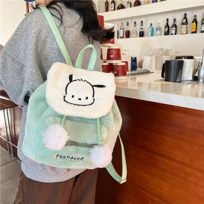 Wholesale Cute Cartoon Kuromi Plush Backpack Bags JDC-BP-NaN001