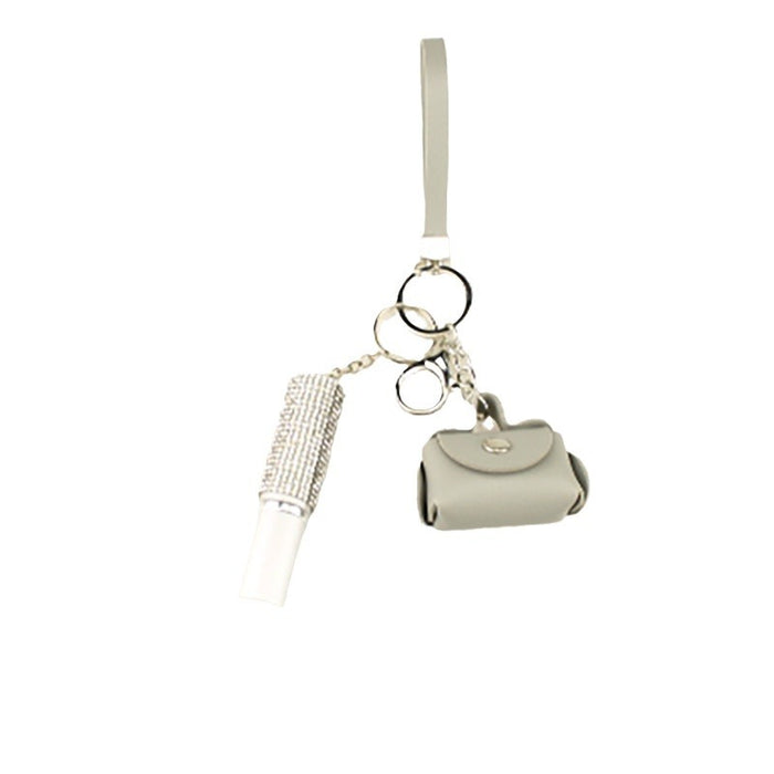 Wholesale Coin Purse with Diamond 5ml Perfume Spray Empty Bottle Plastic Keychain JDC-KC-TouMS055