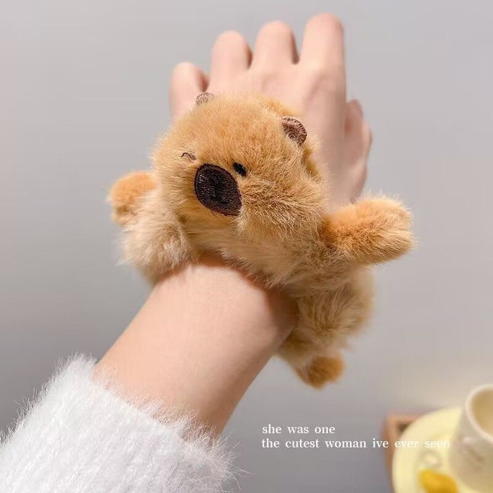 Wholesale Hair Loop Capybara Plush Large Hair Rope Rubber Maillard Hair Rope Hair Accessories