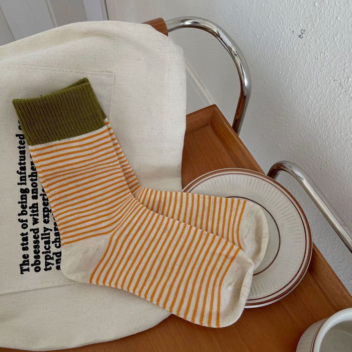 Wholesale Stacked socks, striped socks, college style tube socks