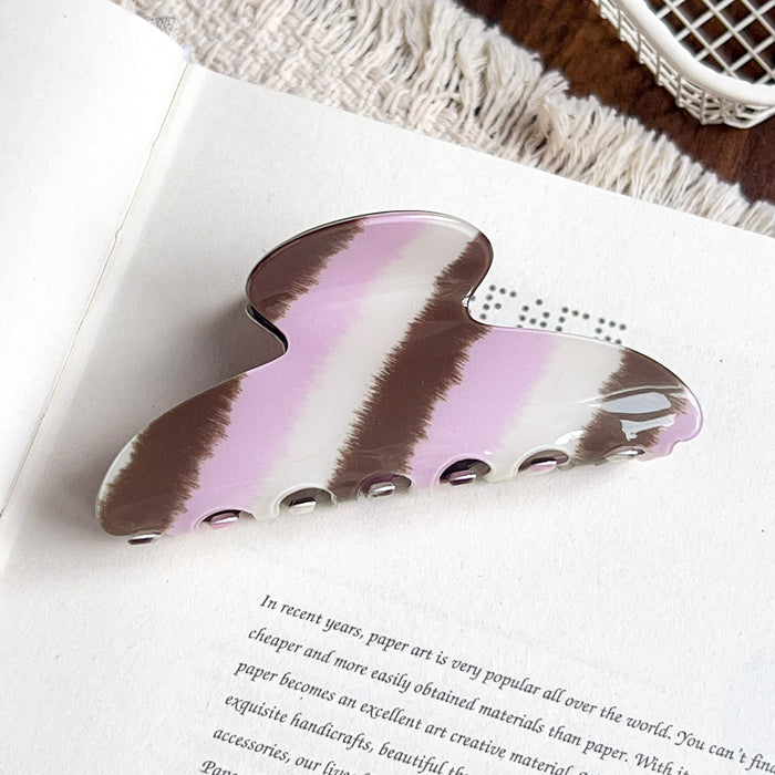 Wholesale Irregular Striped PVC Hair Claw Fashion Accessory for Everyday Styling