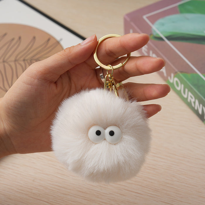 Wholesale Cute little furry ball keychain pendant, plush bag decoration, small gift