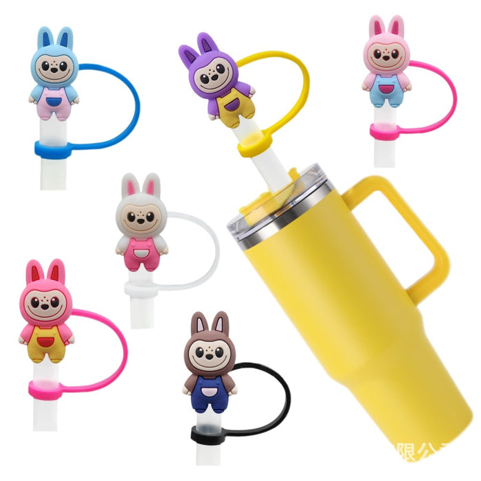 Wholesale 10pcs Creative cartoon straw cover